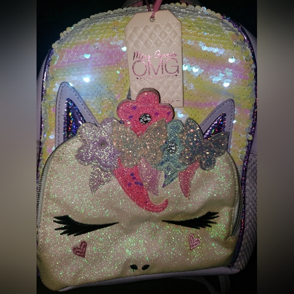 MISS GWENS "OMG" ACCESSORIES UNICORN MINI BACKPACK NWT - Picture 2 of 12